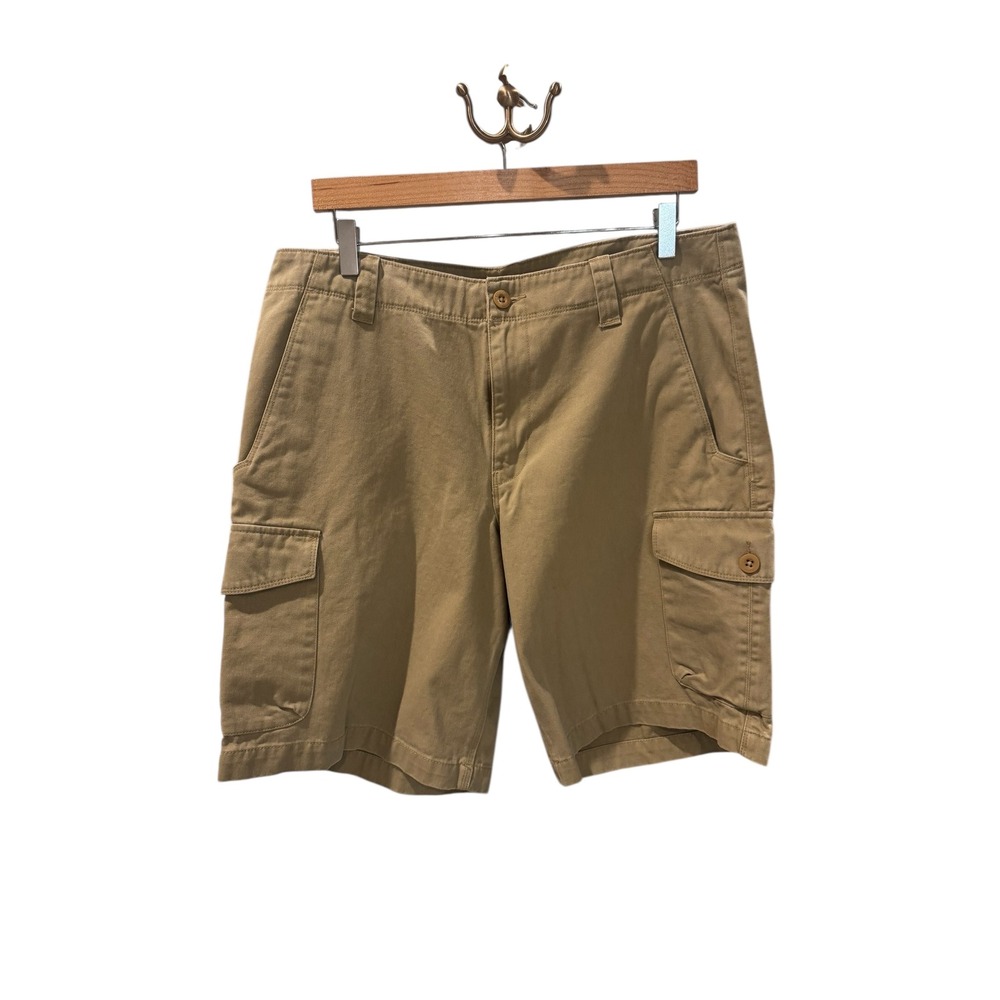The North Face Mens Beige Cotton Cargo Shorts Outdoor Casual Size 34 Vacation